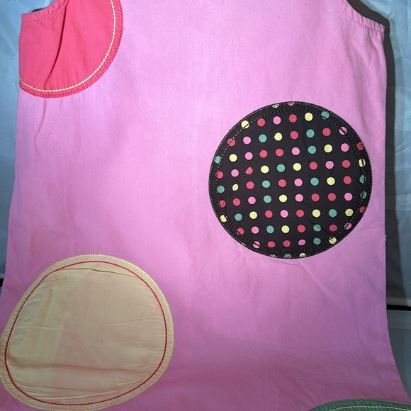 Pink sundress with colorful dots. Size 8 - Picture 2 of 4